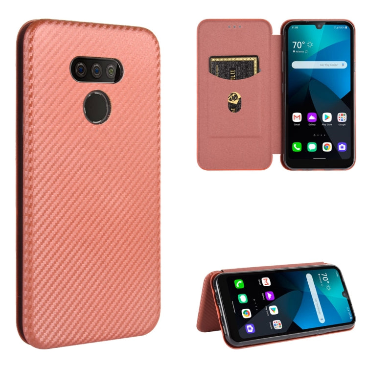 Carbon Fiber Texture Magnetic Horizontal Flip TPU + PC + PU Leather Case with Card Slot, For HTC Desire 20 Pro, For LG G8s ThinQ, For LG Harmony 4, For LG K31, For LG K40S, For LG K41S / K51S