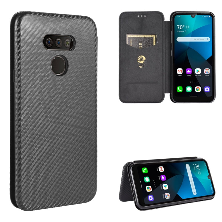 Carbon Fiber Texture Magnetic Horizontal Flip TPU + PC + PU Leather Case with Card Slot, For HTC Desire 20 Pro, For LG G8s ThinQ, For LG Harmony 4, For LG K31, For LG K40S, For LG K41S / K51S