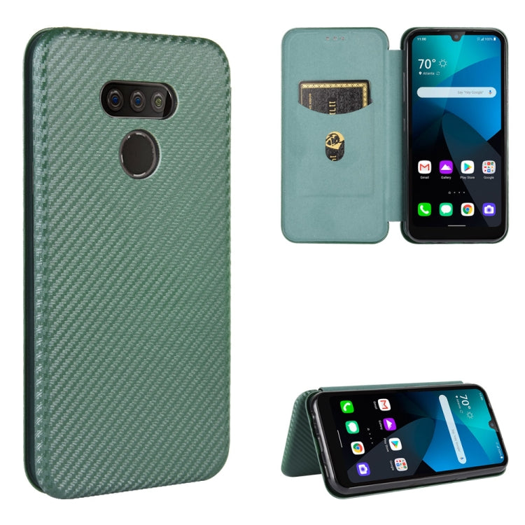 Carbon Fiber Texture Magnetic Horizontal Flip TPU + PC + PU Leather Case with Card Slot, For HTC Desire 20 Pro, For LG G8s ThinQ, For LG Harmony 4, For LG K31, For LG K40S, For LG K41S / K51S