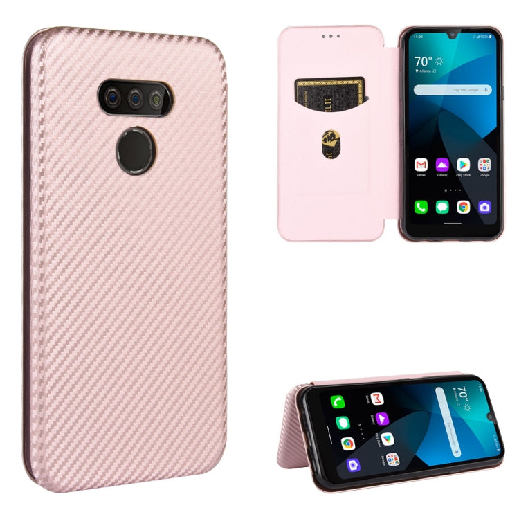 Carbon Fiber Texture Magnetic Horizontal Flip TPU + PC + PU Leather Case with Card Slot, For HTC Desire 20 Pro, For LG G8s ThinQ, For LG Harmony 4, For LG K31, For LG K40S, For LG K41S / K51S