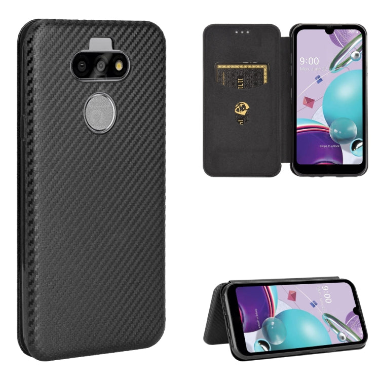 Carbon Fiber Texture Magnetic Horizontal Flip TPU + PC + PU Leather Case with Card Slot, For HTC Desire 20 Pro, For LG G8s ThinQ, For LG Harmony 4, For LG K31, For LG K40S, For LG K41S / K51S