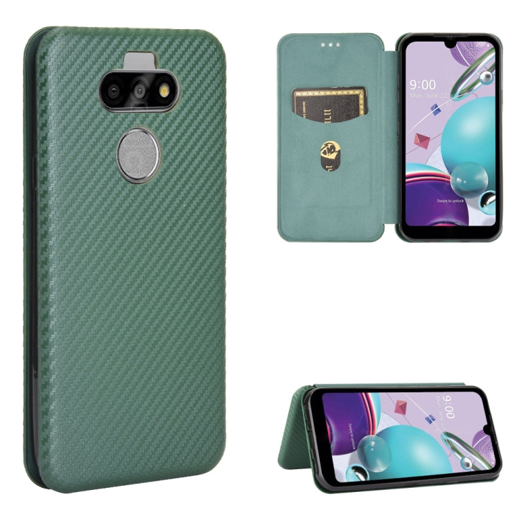 Carbon Fiber Texture Magnetic Horizontal Flip TPU + PC + PU Leather Case with Card Slot, For HTC Desire 20 Pro, For LG G8s ThinQ, For LG Harmony 4, For LG K31, For LG K40S, For LG K41S / K51S