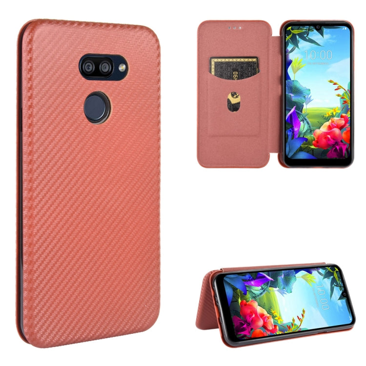 Carbon Fiber Texture Magnetic Horizontal Flip TPU + PC + PU Leather Case with Card Slot, For HTC Desire 20 Pro, For LG G8s ThinQ, For LG Harmony 4, For LG K31, For LG K40S, For LG K41S / K51S