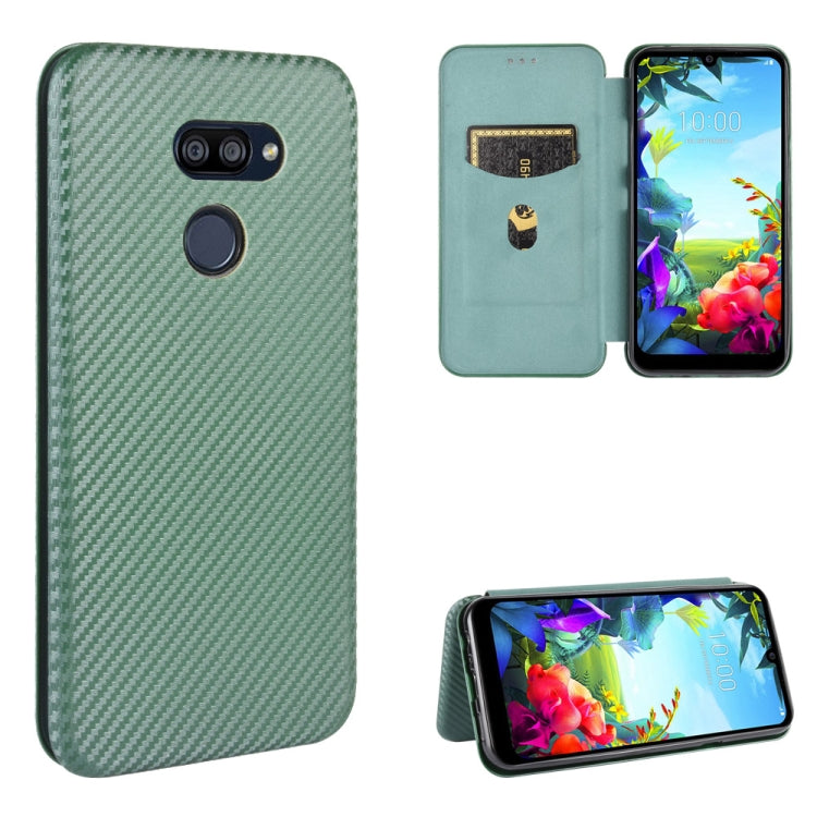 Carbon Fiber Texture Magnetic Horizontal Flip TPU + PC + PU Leather Case with Card Slot, For HTC Desire 20 Pro, For LG G8s ThinQ, For LG Harmony 4, For LG K31, For LG K40S, For LG K41S / K51S