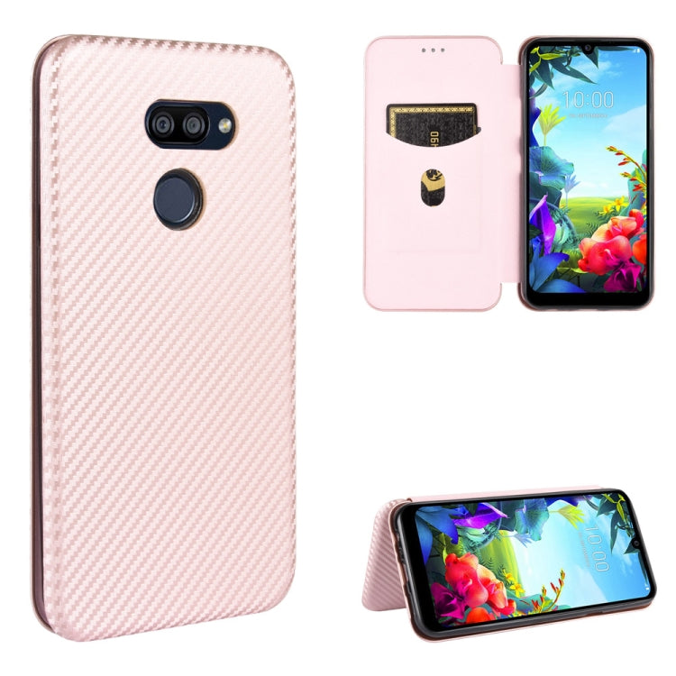 Carbon Fiber Texture Magnetic Horizontal Flip TPU + PC + PU Leather Case with Card Slot, For HTC Desire 20 Pro, For LG G8s ThinQ, For LG Harmony 4, For LG K31, For LG K40S, For LG K41S / K51S