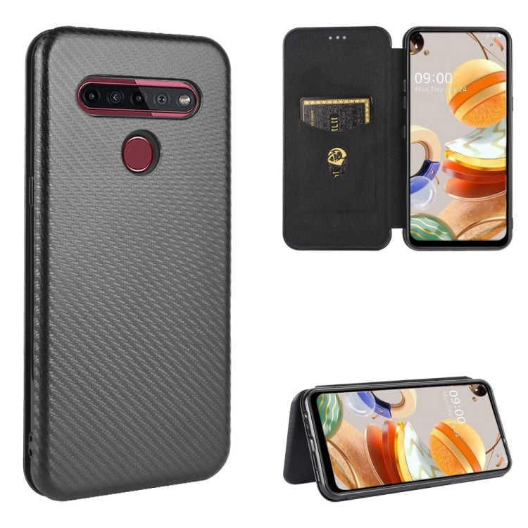 Carbon Fiber Texture Magnetic Horizontal Flip TPU + PC + PU Leather Case with Card Slot, For HTC Desire 20 Pro, For LG G8s ThinQ, For LG Harmony 4, For LG K31, For LG K40S, For LG K41S / K51S