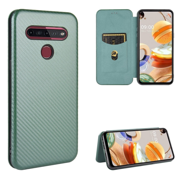 Carbon Fiber Texture Magnetic Horizontal Flip TPU + PC + PU Leather Case with Card Slot, For HTC Desire 20 Pro, For LG G8s ThinQ, For LG Harmony 4, For LG K31, For LG K40S, For LG K41S / K51S