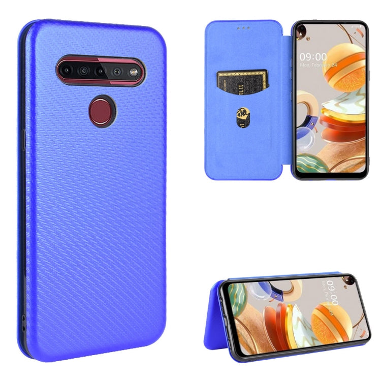 Carbon Fiber Texture Magnetic Horizontal Flip TPU + PC + PU Leather Case with Card Slot, For HTC Desire 20 Pro, For LG G8s ThinQ, For LG Harmony 4, For LG K31, For LG K40S, For LG K41S / K51S