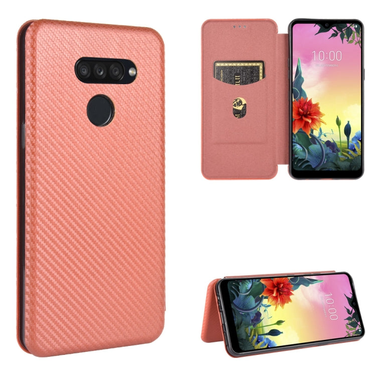 Carbon Fiber Texture Magnetic Horizontal Flip TPU + PC + PU Leather Case with Card Slot, For LG K50S, For LG K51 / Q51, For LG K61 / Q61, For LG Velvet, For LG Q70, For LG Style 3 L-41