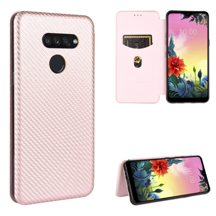 Carbon Fiber Texture Magnetic Horizontal Flip TPU + PC + PU Leather Case with Card Slot, For LG K50S, For LG K51 / Q51, For LG K61 / Q61, For LG Velvet, For LG Q70, For LG Style 3 L-41