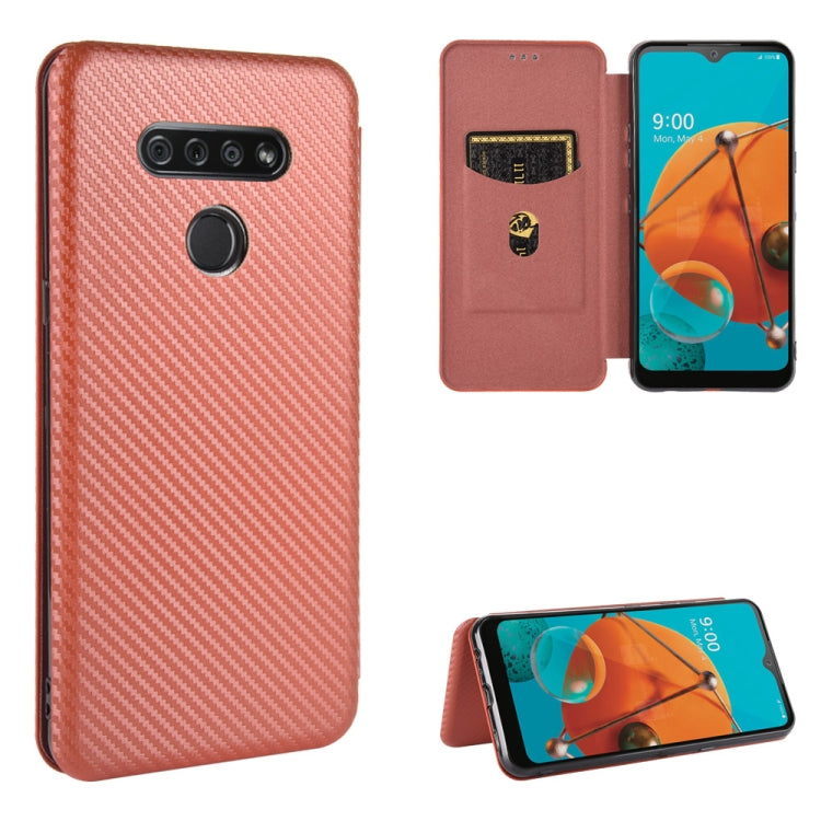 Carbon Fiber Texture Magnetic Horizontal Flip TPU + PC + PU Leather Case with Card Slot, For LG K50S, For LG K51 / Q51, For LG K61 / Q61, For LG Velvet, For LG Q70, For LG Style 3 L-41