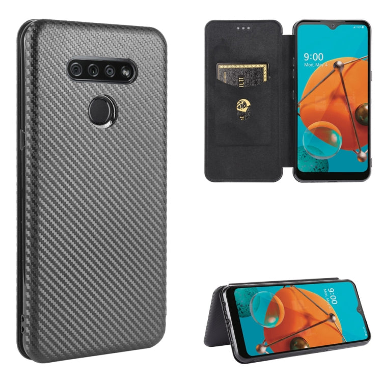 Carbon Fiber Texture Magnetic Horizontal Flip TPU + PC + PU Leather Case with Card Slot, For LG K50S, For LG K51 / Q51, For LG K61 / Q61, For LG Velvet, For LG Q70, For LG Style 3 L-41