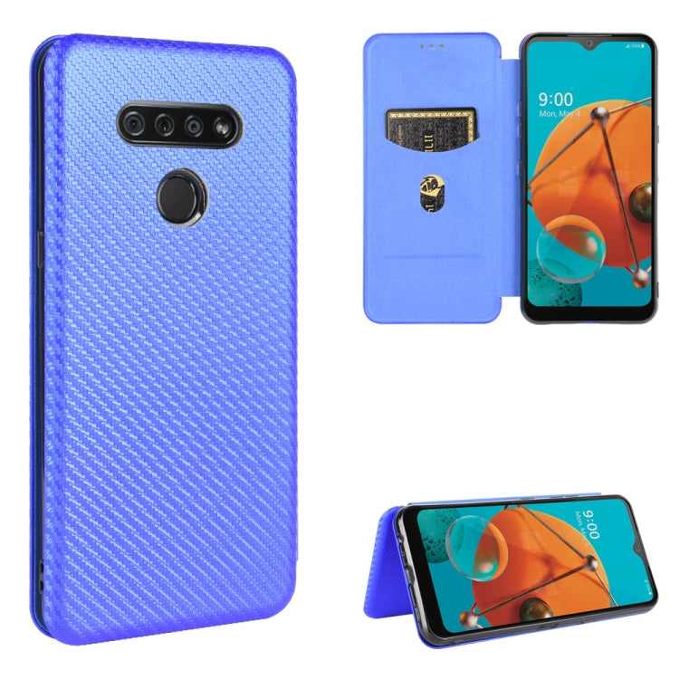 Carbon Fiber Texture Magnetic Horizontal Flip TPU + PC + PU Leather Case with Card Slot, For LG K50S, For LG K51 / Q51, For LG K61 / Q61, For LG Velvet, For LG Q70, For LG Style 3 L-41