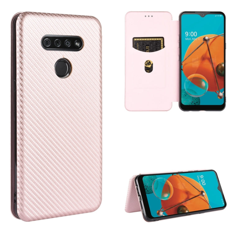 Carbon Fiber Texture Magnetic Horizontal Flip TPU + PC + PU Leather Case with Card Slot, For LG K50S, For LG K51 / Q51, For LG K61 / Q61, For LG Velvet, For LG Q70, For LG Style 3 L-41