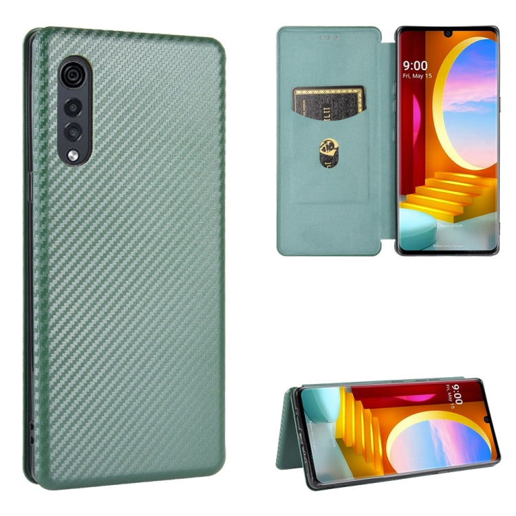 Carbon Fiber Texture Magnetic Horizontal Flip TPU + PC + PU Leather Case with Card Slot, For LG K50S, For LG K51 / Q51, For LG K61 / Q61, For LG Velvet, For LG Q70, For LG Style 3 L-41