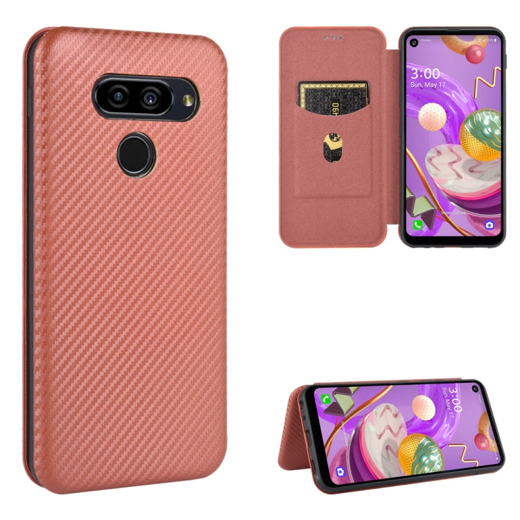 Carbon Fiber Texture Magnetic Horizontal Flip TPU + PC + PU Leather Case with Card Slot, For LG K50S, For LG K51 / Q51, For LG K61 / Q61, For LG Velvet, For LG Q70, For LG Style 3 L-41