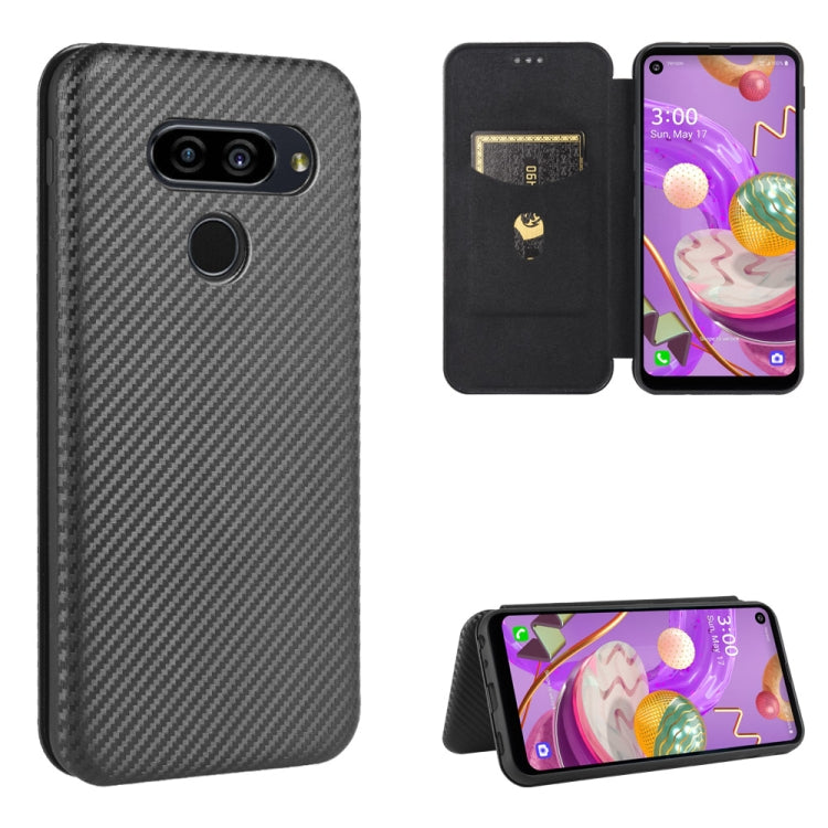 Carbon Fiber Texture Magnetic Horizontal Flip TPU + PC + PU Leather Case with Card Slot, For LG K50S, For LG K51 / Q51, For LG K61 / Q61, For LG Velvet, For LG Q70, For LG Style 3 L-41