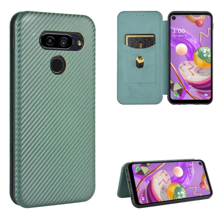 Carbon Fiber Texture Magnetic Horizontal Flip TPU + PC + PU Leather Case with Card Slot, For LG K50S, For LG K51 / Q51, For LG K61 / Q61, For LG Velvet, For LG Q70, For LG Style 3 L-41