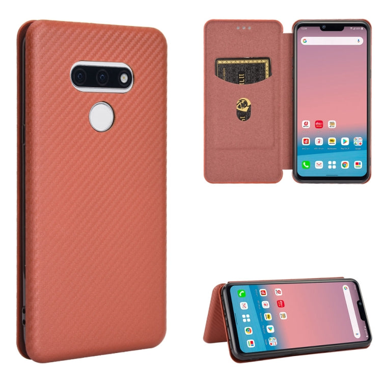 Carbon Fiber Texture Magnetic Horizontal Flip TPU + PC + PU Leather Case with Card Slot, For LG K50S, For LG K51 / Q51, For LG K61 / Q61, For LG Velvet, For LG Q70, For LG Style 3 L-41