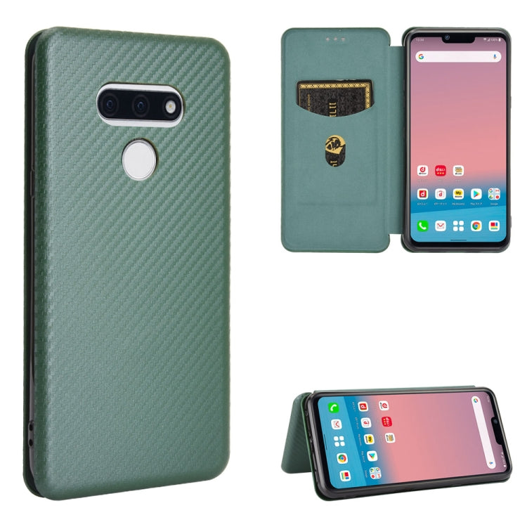 Carbon Fiber Texture Magnetic Horizontal Flip TPU + PC + PU Leather Case with Card Slot, For LG K50S, For LG K51 / Q51, For LG K61 / Q61, For LG Velvet, For LG Q70, For LG Style 3 L-41