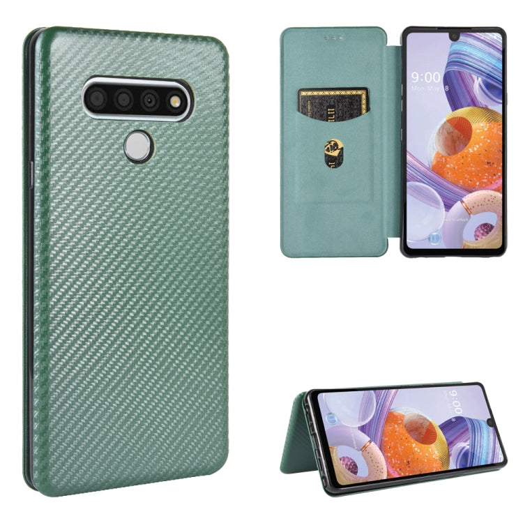 Carbon Fiber Texture Magnetic Horizontal Flip TPU + PC + PU Leather Case with Card Slot, For LG Stylo 6, For LG V60 ThinQ 5G, For BlackBerry KEY2, For BlackBerry Keyone, For Asus ROG Phone 3 ZS661KS, For Asus ROG Phone II