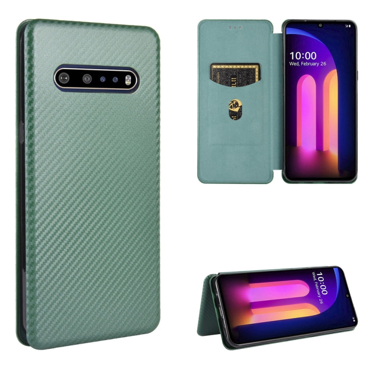 Carbon Fiber Texture Magnetic Horizontal Flip TPU + PC + PU Leather Case with Card Slot, For LG Stylo 6, For LG V60 ThinQ 5G, For BlackBerry KEY2, For BlackBerry Keyone, For Asus ROG Phone 3 ZS661KS, For Asus ROG Phone II