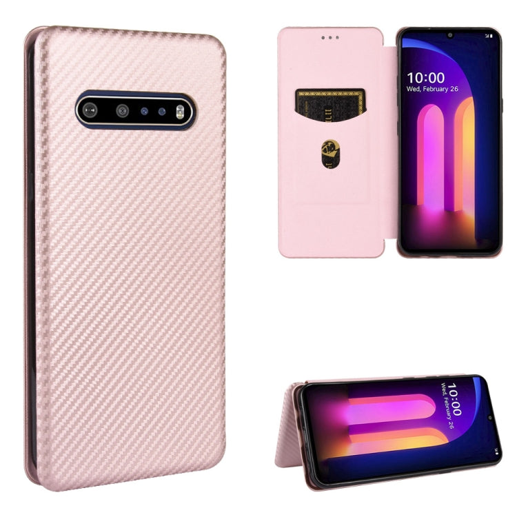 Carbon Fiber Texture Magnetic Horizontal Flip TPU + PC + PU Leather Case with Card Slot, For LG Stylo 6, For LG V60 ThinQ 5G, For BlackBerry KEY2, For BlackBerry Keyone, For Asus ROG Phone 3 ZS661KS, For Asus ROG Phone II