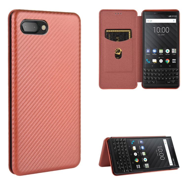 Carbon Fiber Texture Magnetic Horizontal Flip TPU + PC + PU Leather Case with Card Slot, For LG Stylo 6, For LG V60 ThinQ 5G, For BlackBerry KEY2, For BlackBerry Keyone, For Asus ROG Phone 3 ZS661KS, For Asus ROG Phone II