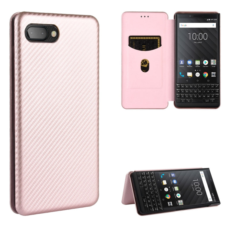 Carbon Fiber Texture Magnetic Horizontal Flip TPU + PC + PU Leather Case with Card Slot, For LG Stylo 6, For LG V60 ThinQ 5G, For BlackBerry KEY2, For BlackBerry Keyone, For Asus ROG Phone 3 ZS661KS, For Asus ROG Phone II