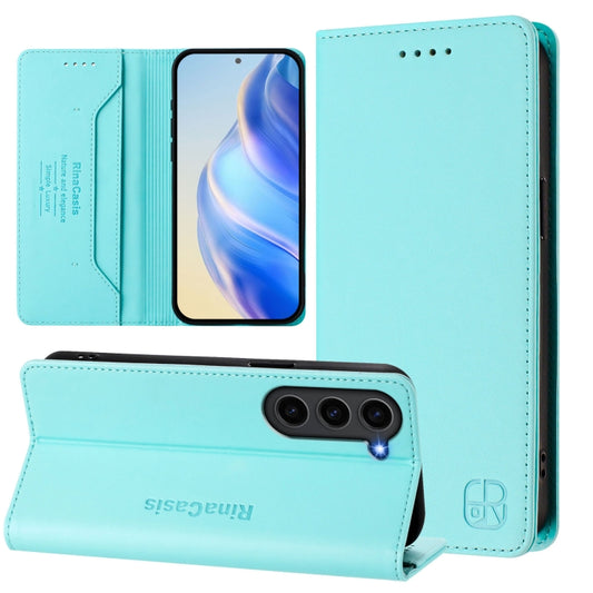RC01 Dual-Folded Magnetic Suction RFID Leather Phone Case