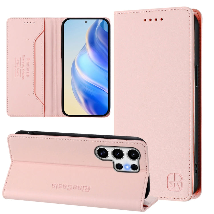 RC01 Dual-Folded Magnetic Suction RFID Leather Phone Case
