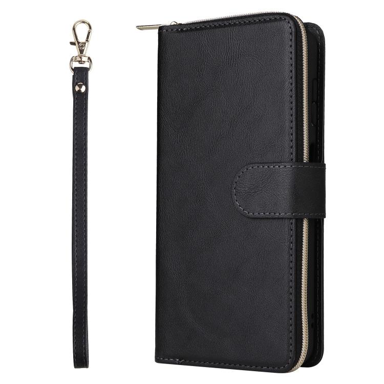 9-Card Slots Zipper Wallet Bag Leather Phone Case, For Samsung Galaxy S25 FE 5G, For Samsung Galaxy S25 Edge 5G, For Samsung Galaxy S25 5G, For Samsung Galaxy S25+ 5G
