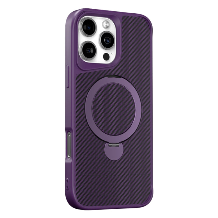 Carbon Fiber Texture 360 MagSafe Holder Phone Case