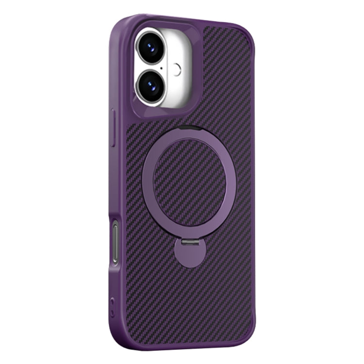 Carbon Fiber Texture 360 MagSafe Holder Phone Case