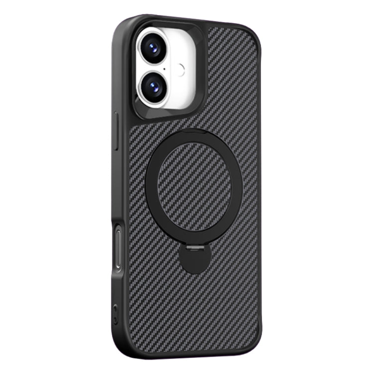 Carbon Fiber Texture 360 MagSafe Holder Phone Case