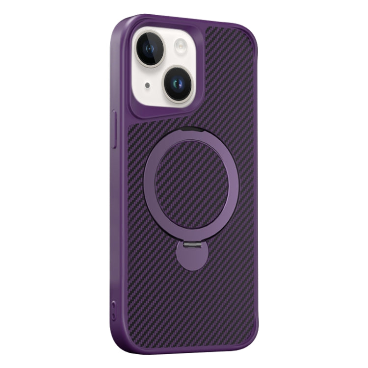 Carbon Fiber Texture 360 MagSafe Holder Phone Case