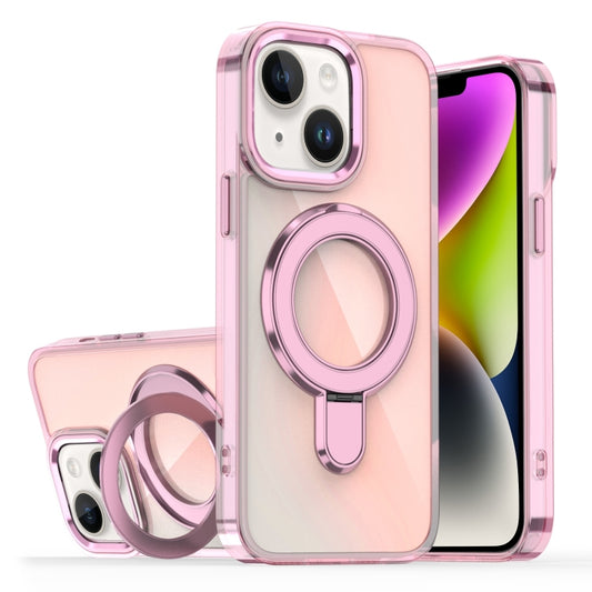 Plating Gradient Discolor MagSafe Holder Phone Case, For iPhone 14 / 13, For iPhone 14 Pro, For iPhone 14 Pro Max, For iPhone 13 Pro Max