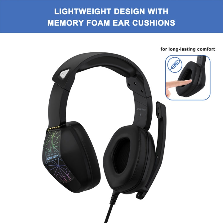 KOTION EACH G6000 On-Ear Gaming Headset with Mic, Length: About 2.1m, G6000