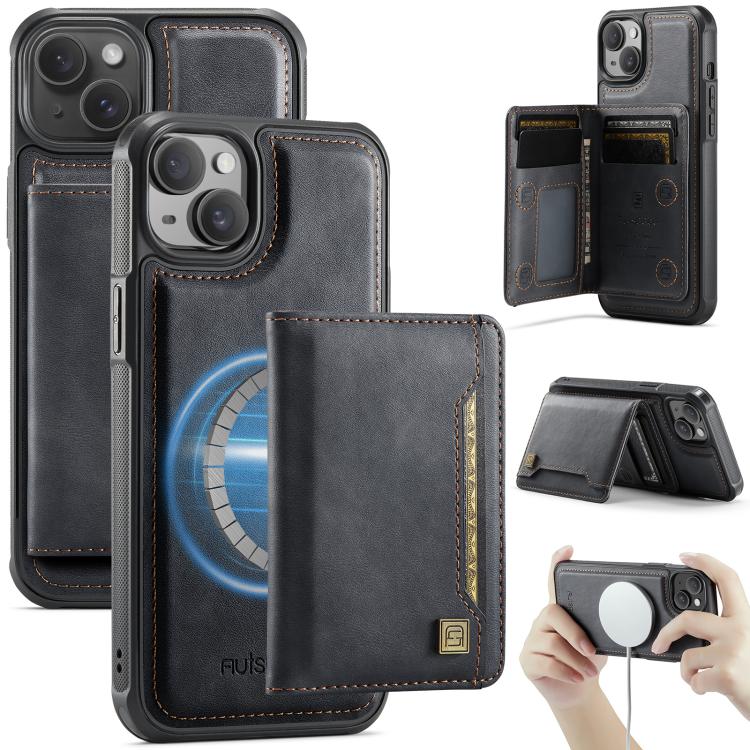 AutSpace A13 MagSafe Magnetic RFID Flip Card Bag Phone Case