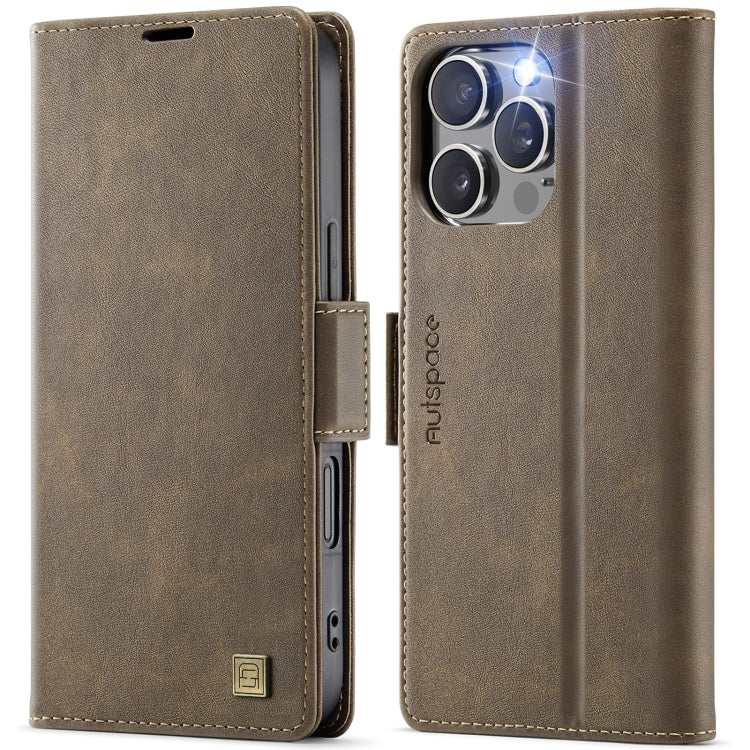 AutSpace A11 Side Buckle MagSafe Magnetic RFID Phone Leather Case, For iPhone 16e, For iPhone 16 Pro Max, For iPhone 16 Pro, For iPhone 16 Plus, For iPhone 16, For iPhone 15 Pro Max