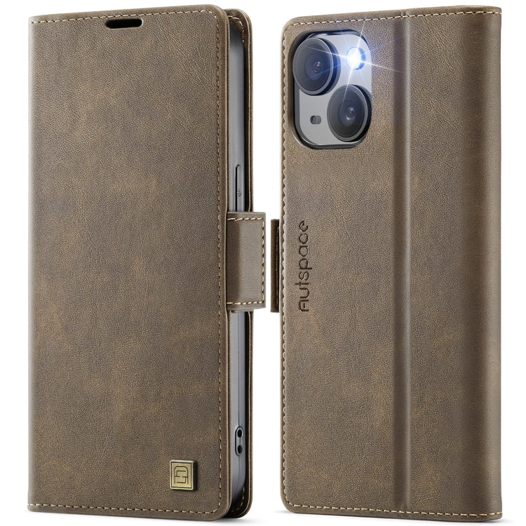AutSpace A11 Side Buckle MagSafe Magnetic RFID Phone Leather Case