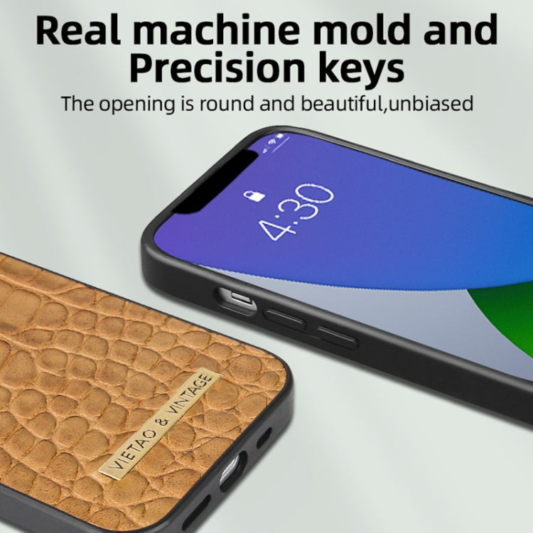 VIETAO Alligator Texture PU Phone Case, For iPhone 14 Pro, For iPhone 14 Pro Max, For iPhone 13 Pro Max, For iPhone 13 Pro, For iPhone 13, For iPhone 12 / 12 Pro, For iPhone 12 Pro Max, For iPhone 11 Pro Max