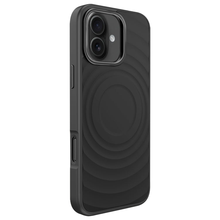 Wave Texture Liquid Silicone Titanium MagSafe Phone Case, For iPhone 16 Pro Max, For iPhone 16 Pro, For iPhone 16 Plus, For iPhone 16, For iPhone 15 Pro Max, For iPhone 15 Pro