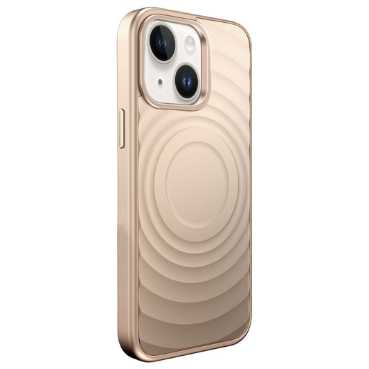 Wave Texture Liquid Silicone Titanium MagSafe Phone Case, For iPhone 15, For iPhone 14, For iPhone 14 Pro, For iPhone 14 Pro Max, For iPhone 13 Pro Max, For iPhone 13 Pro