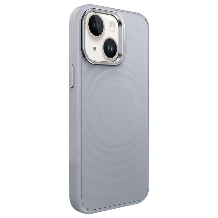 Wave Texture Liquid Silicone Titanium MagSafe Phone Case, For iPhone 15, For iPhone 14, For iPhone 14 Pro, For iPhone 14 Pro Max, For iPhone 13 Pro Max, For iPhone 13 Pro