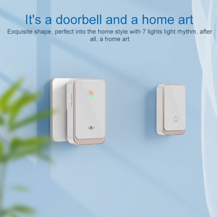 A20 Pro Plug in Free Waterproof Rechargeable Long-distance Wireless Doorbell, A20 Pro (UK Plug)