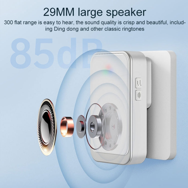 A20 Pro Plug in Free Waterproof Rechargeable Long-distance Wireless Doorbell, A20 Pro (UK Plug)