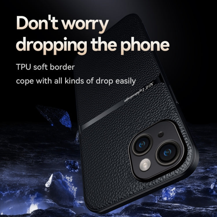Litchi Leather Magnetic Full Coverage Shockproof Phone Case, For iPhone 15, For iPhone 14 Plus, For iPhone 14, For iPhone 14 Pro