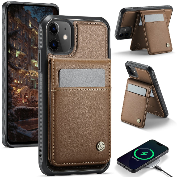 JEEHOOD J06 British Style RFID MagSafe Card Bag PU Phone Case