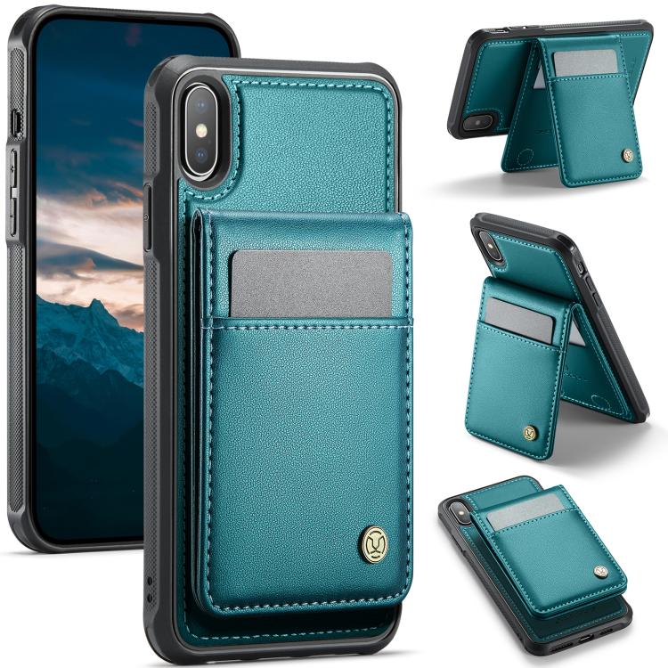 JEEHOOD J06 British Style RFID MagSafe Card Bag PU Phone Case